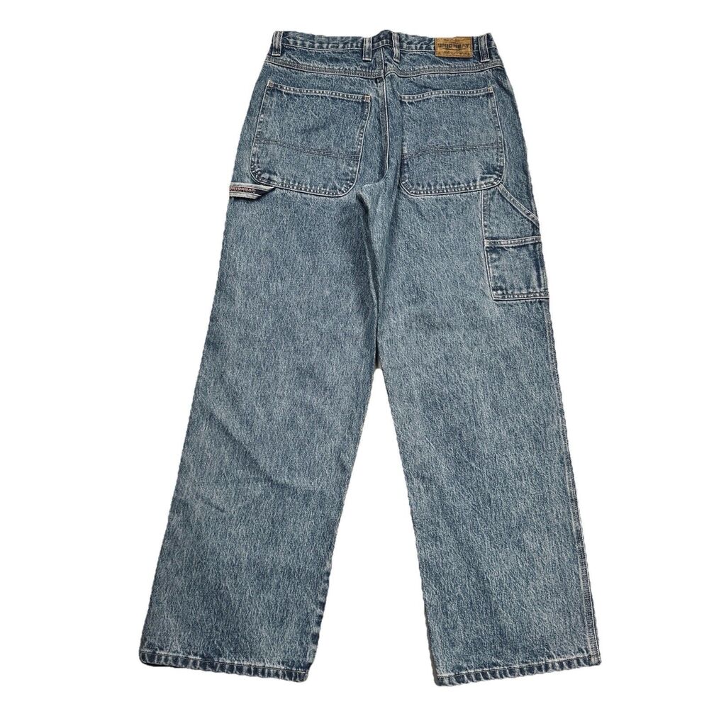 Y2K Union Bay Carpenter Jeans Mens 34x32 Actual 33x31 Blue Stone Cotton Denim - Picture 2 of 9